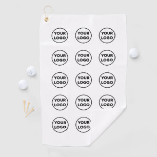 Business Company Logo Pattern Golf Towel