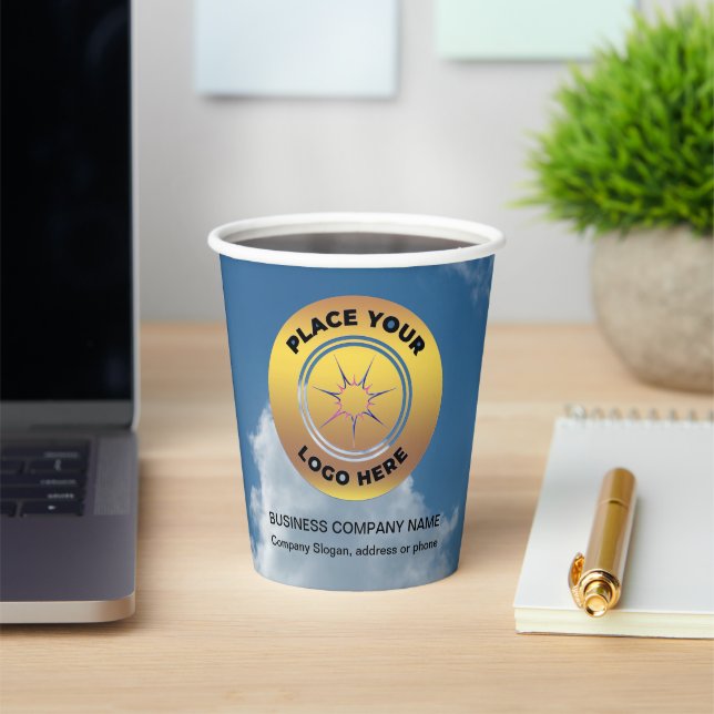  Business Company Logo Promotion Branding Paper Cups (Insitu)