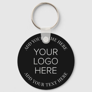 Business Company Logo Promotional Black Key Ring