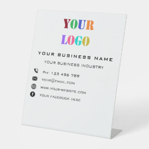 Business Company Logo Promotional Personalised Pedestal Sign