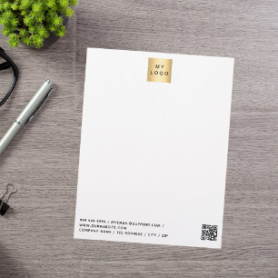 Business company logo QR code brand colour Custom Letterhead