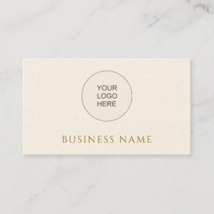 Business Company Logo Template Gold Look Text Card