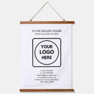 Business Company Logo Text Promotional Wall Hanging Tapestry