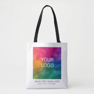 Business Company Logo Text Template Custom Tote Bag