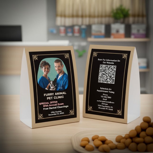 Business Company Photo Promotion QR Code           (Business Company Photo Promotion QR Code Table Tent to promote your business services and specials. )