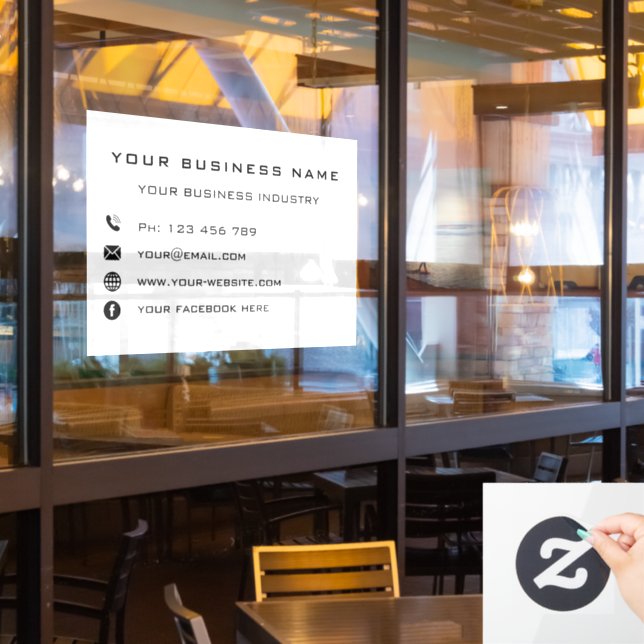 Business Company Promotional Personalised Special (Restaurant Window)