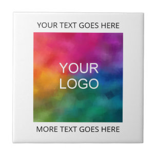 Business Company Upload Your Own Logo Here Ceramic Tile