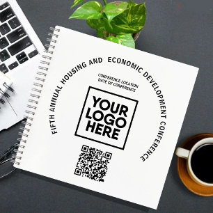 Business Conference Custom Logo QR Code  Notebook