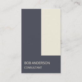 Business Consultant Geometric Modern Indigo Business Card
