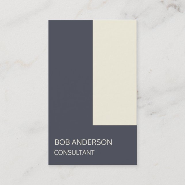 Business Consultant Geometric Modern Indigo Card (Front)