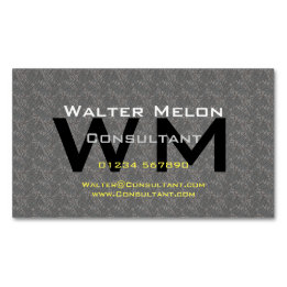 Business Consultant Grey Modern Professional Magnetic Business Card