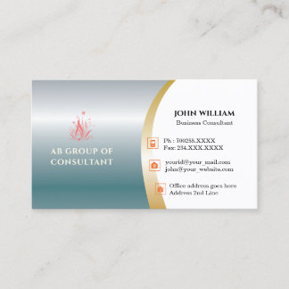 Business Consultant modern with logo template Card