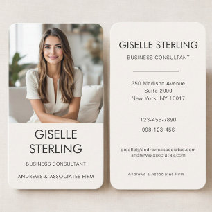 Business Consultant Professional Photo  Business Card
