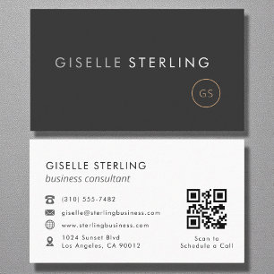 Business Consultant QR Code Luxury Black  Card