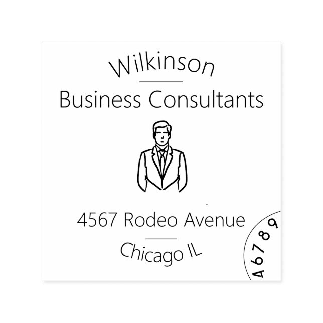 Business Consultant  Self-inking Stamp (Design)
