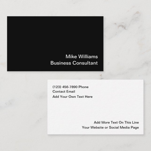 Business Consultant Simple Business Cards (Front/Back)