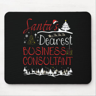 Business Consultant Xmas Job Cute Christmas Mouse Pad