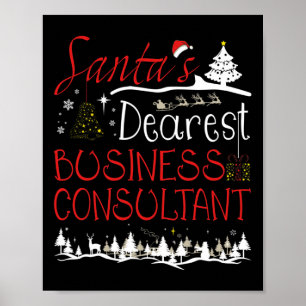 Business Consultant Xmas Job Cute Christmas Poster