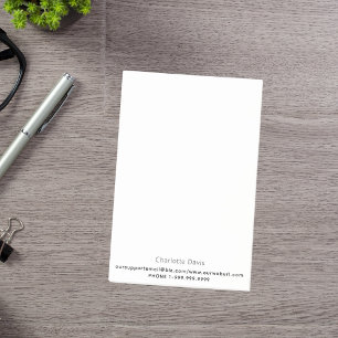Business contact information brand colour post-it notes