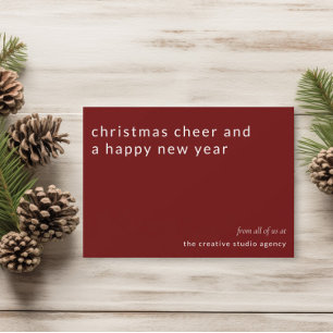 Business Corporate Christmas Cheer Holiday Card