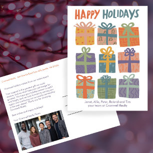 Business Corporate Christmas Holiday CUSTOM Photo  Postcard