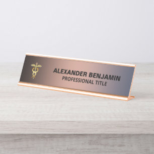 Business Corporate Employee Gold Professional Desk Name Plate