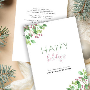 Business corporate Happy Holidays  Holiday Card