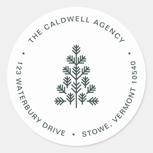 Business Corporate Holiday Green Address Label (Front)