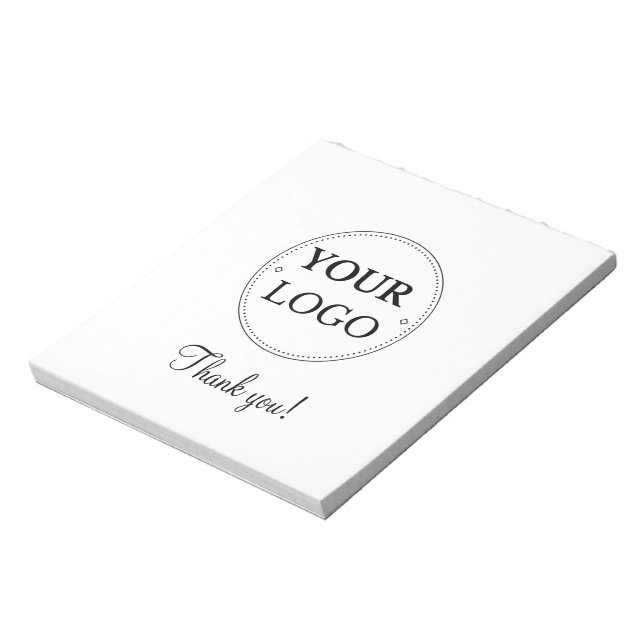 Business Corporate Logo Custom Message Notepad (Rotated)