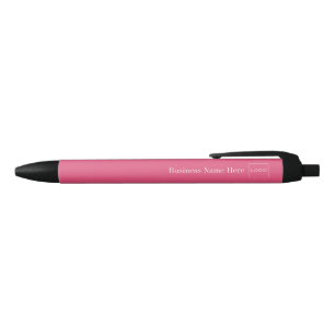 Business Corporate Logo, Name White, Warm Pink Black Ink Pen
