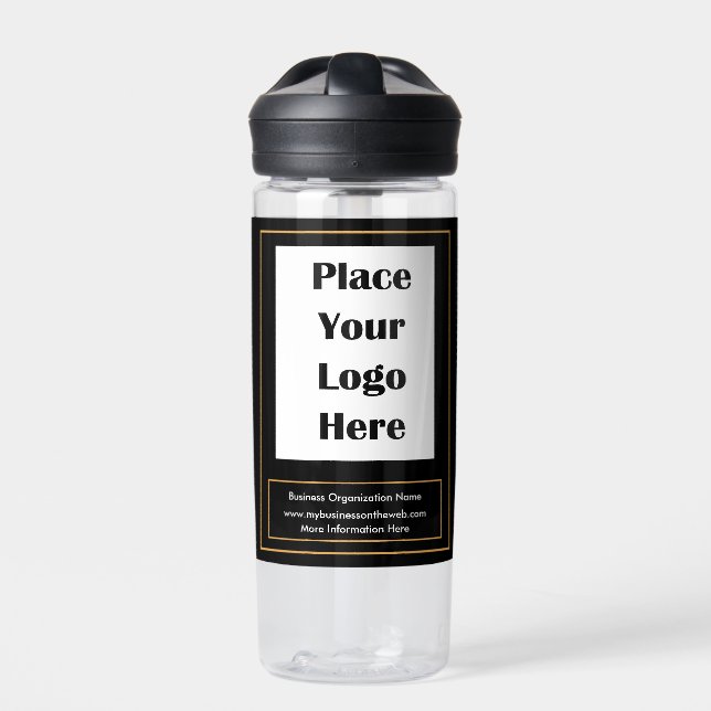 Business Corporate Logo Promotional Website Custom Water Bottle (Front)