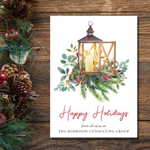 Business Corporate Logo QR Code Christmas Holiday Card