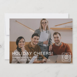 Business Corporate Photo Modern Christmas Holiday Card