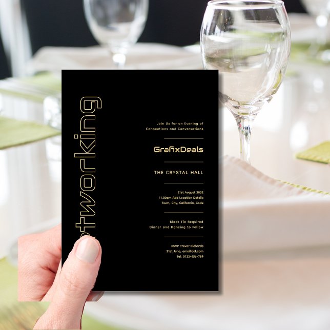 Business Corporate Tech Network Minimal Events Invitation (Creator Uploaded)