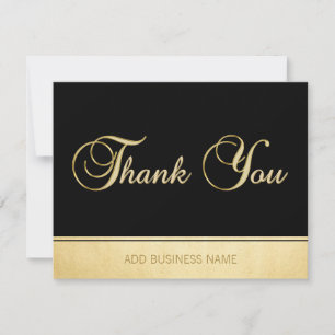 Business Corporate Thank You Gold Black   Add LOGO