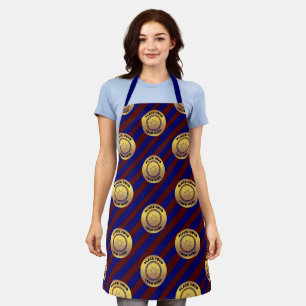 Business Corproate Gold Logo Pattern Personalise  Apron