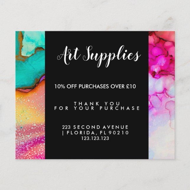 Business coupon offer marketing new address announ flyer (Front)