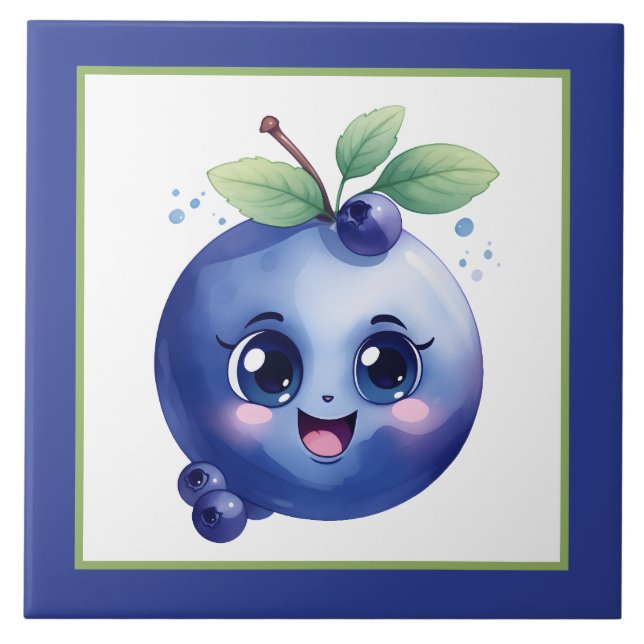 business crafting home fruit blueberry  ceramic tile (Front)