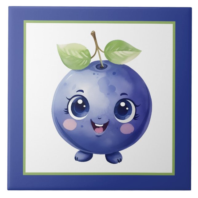 business crafting home fruit blueberry ceramic tile (Front)