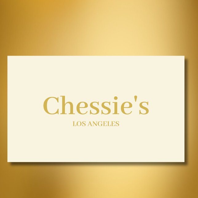 Business Cream Simple Minimal Professional   Card (Creator Uploaded)