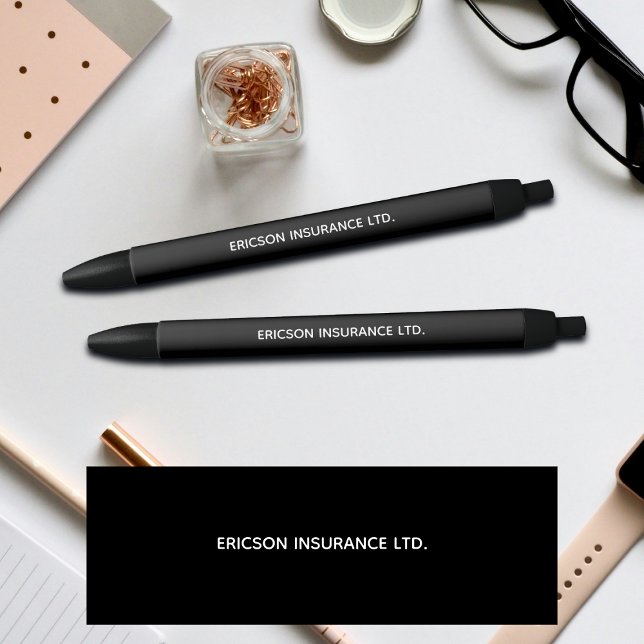 Business Custom Corporate Add Company Name Black Ink Pen (Creator Uploaded)