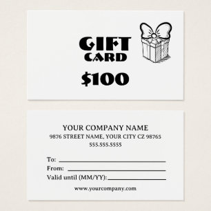 Business Custom Gift Card