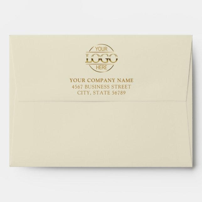 Business Custom Logo Professional Return Address Envelope (Back (Top Flap))