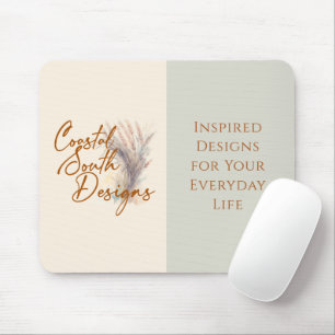 Business Custom Logo Yellow Green Minimalist Mouse Pad