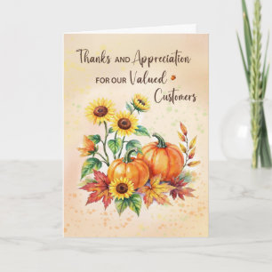 Business Customer Appreciation on Thanksgiving Card