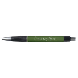 Business Dark Green and White Script Company Name