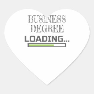Business Degree Loading Business School Major Gift Heart Sticker