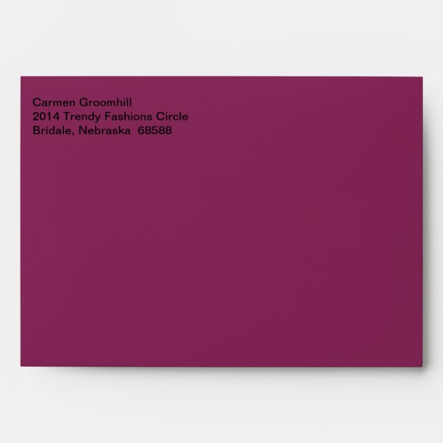 Business Designer Dark Raspberry Envelopes (Front)