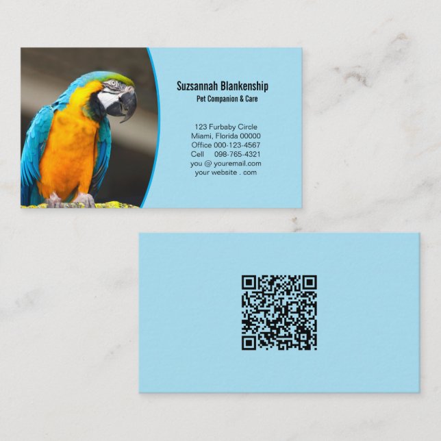 Business Details with QR Code & Custom Photo  Business Card (Front/Back)