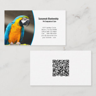Business Details with QR Code & Custom Photo  Business Card